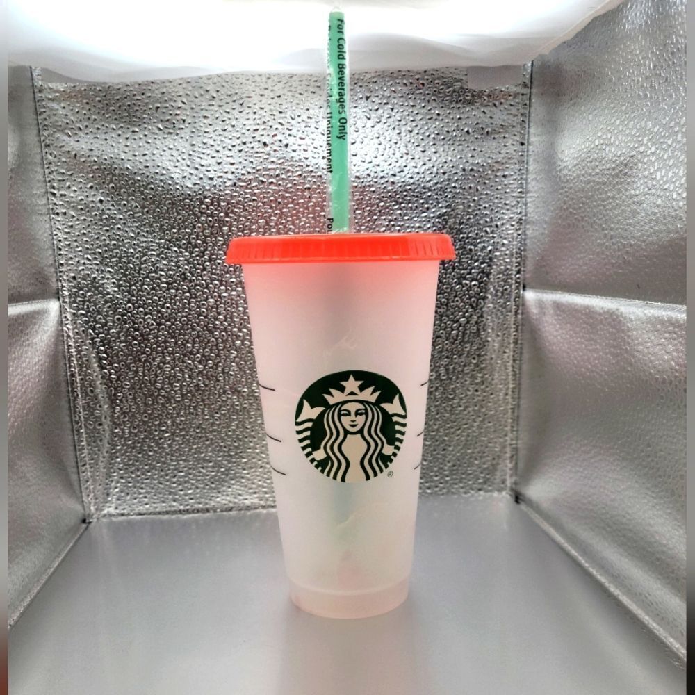 NWOT! Starbucks Summer 2021 Color Changing Confetti Swirl Reusable Cold Cup X 2